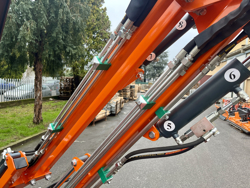 braccio decespugliatore idraulico con barra falciante potasiepi per trattore mod falco h