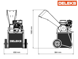 biotrituratore motore elettrico per la produzione di cippato mod dk 300 es