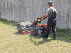 rm100 piatto con raccolta motocoltivatore deleks