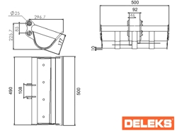 benna per miniescavatore 500