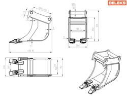 benna per miniescavatore bhb 200 s30