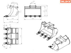 benna per miniescavatore s100 500s30