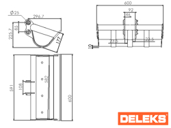 benna per miniescavatore 600
