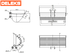 benna grigliata per miniescavatore m100 800st