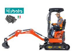 miniescavatore compatto motore kubota s100