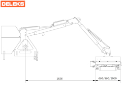 braccio decespugliatore idraulico per trattore trincia o barra tosasiepi mod airone