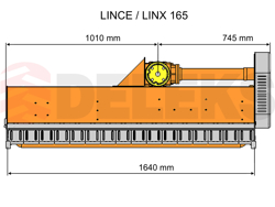 trinciatrice spostabile per trattore 165cm di taglio con mazze per erba e sarmenti mod lince sp165h